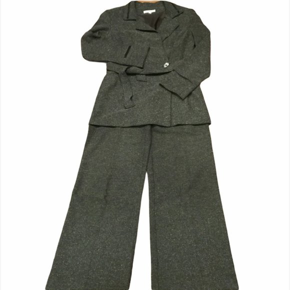 Designer Pant Suit - High Waisted Wide Leg - Picture 1 of 7